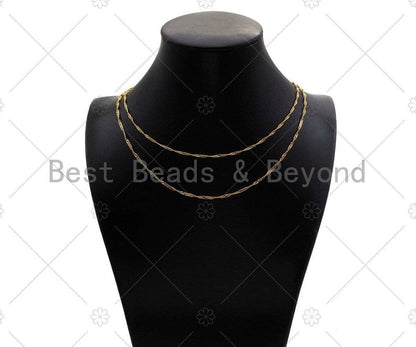 18K Gold Finished Gold Singapore Chain Necklace, sku#JD05