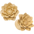 3/4 Organic Crocodile Wood Lily Hand Carved Plug Set