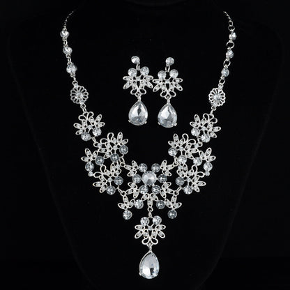 Bride Ornament Butterfly Big Water Drop Necklaces