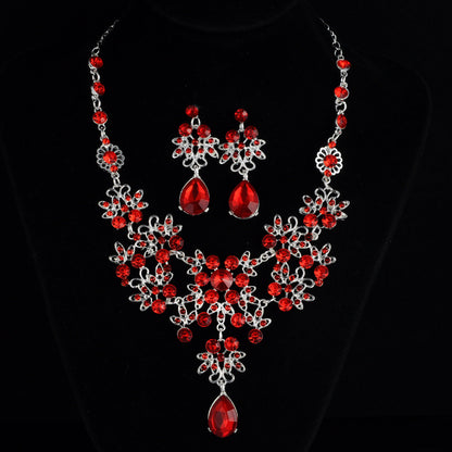 Bride Ornament Butterfly Big Water Drop Necklaces
