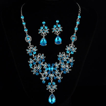 Bride Ornament Butterfly Big Water Drop Necklaces