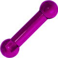 4G Amethyst Purple UV Acrylic Straight Barbell
