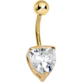 Crystalline Gem Gold Plated Belly Ring