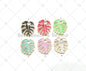 Colorful Enamel Banana Leaf Shape Pendant, LD167