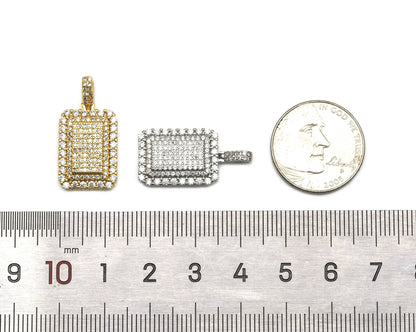 CZ Rectangle Charm, Sku#JL86