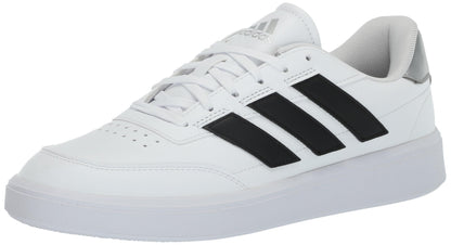 adidas Womens Courtblock Sneaker White/Black/Silver Metallic 6.5