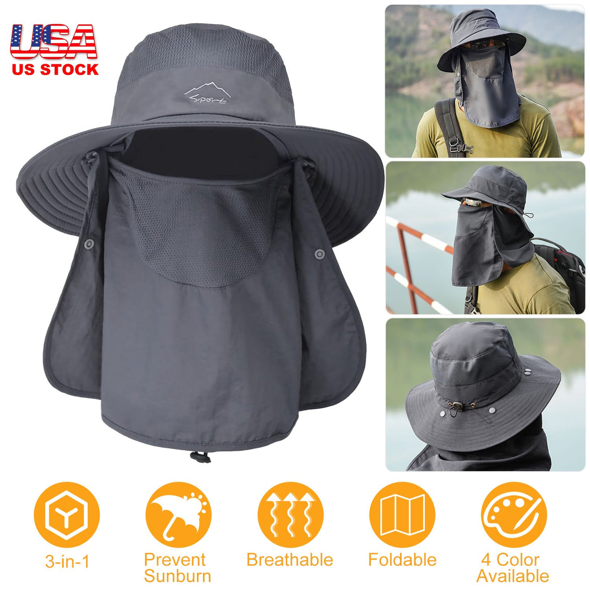 Fishing Bucket Hat Wide Brim Breathable Unisex Hat