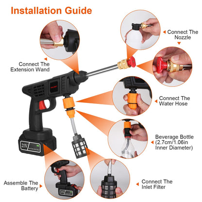 Cordless Pressure Washer Portable Electric Washer for Cars