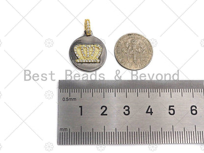 CZ  Evil Eye Crown Butterfly Elephant Coin Pendant, sku#L278c