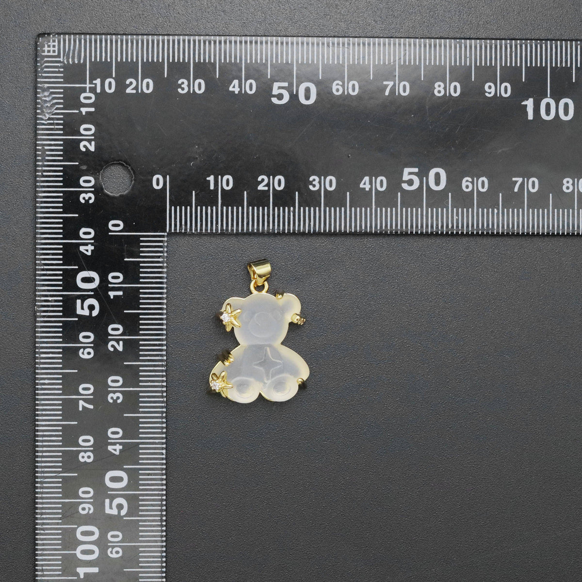 Cute White Bear Charm, Sku#LD539