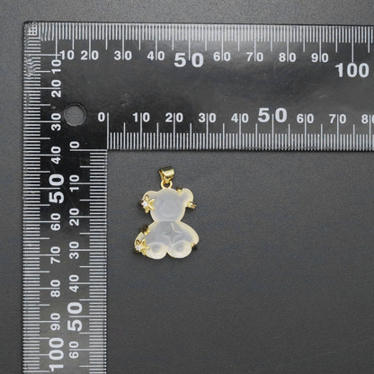 Cute White Bear Charm, Sku#LD539
