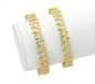 CZ Evil Eye Gold Adjustable Bracelet, Sku#X371