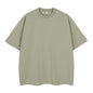 Double Yarn Short Sleeve Sweat-absorbing Cotton T-shirt Top