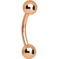 16G 5/16 Rose Gold Plated Curved Barbell