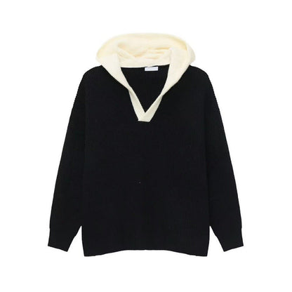 Casual V-neck Hooded Sweater For Men And Women