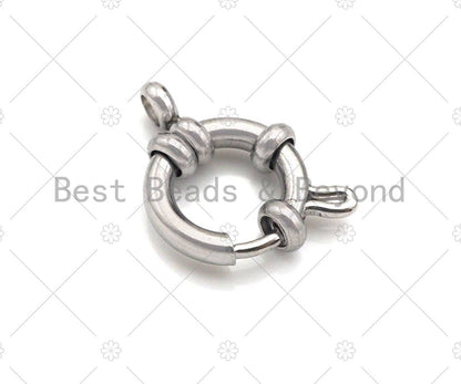 High Quality Stainless Steel Sailor's Clasp, Spring Connector Clasp, Stainless Steel Spring Gate, Connector Ring, 12mm/14mm, sku#C115