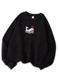 Womens Casual Sweatshirt With Print Cozy Hoodie For Fall Soft Wool Blend