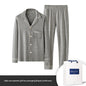Jacquard Plaid AutumnWinter Mens Pajama Set