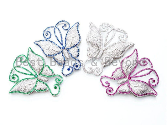 CZ Micro Pave Large  Butterfly Pendant , sku#L164