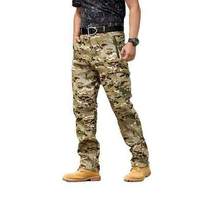 Outdoor Hiking Fleece-Lined Warm Casual Multi-Functional Waterproof And Wear-Resistant Workwear Tactical Pants