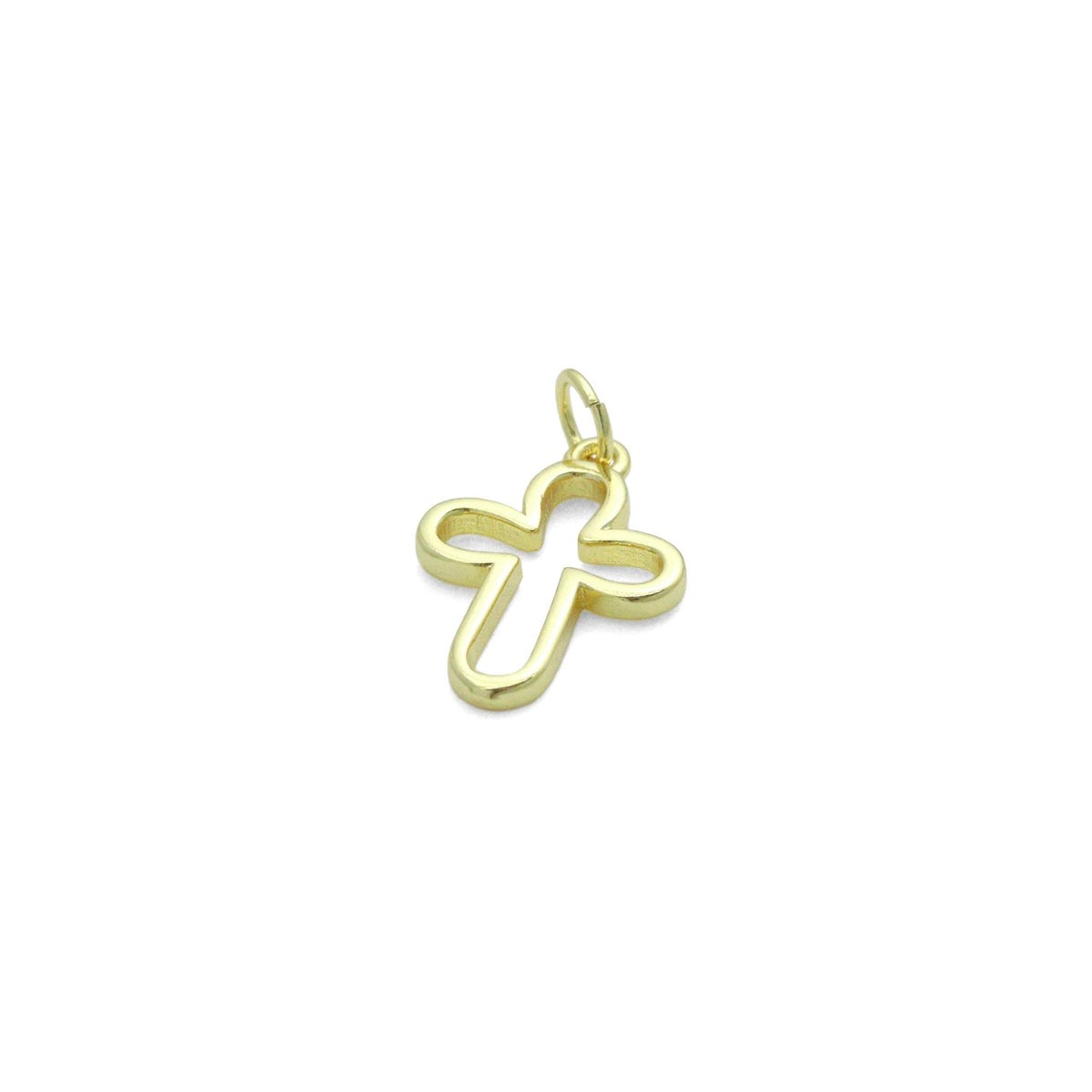 Gold /Bright Silver Frame Cross Charm Pendant,Sku#LD725