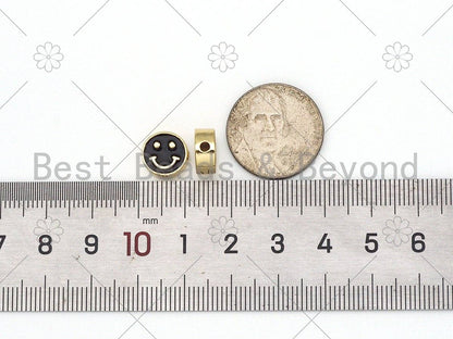 Double Sides Colorful Smiley Face Coin Spacer Beads, sku#N58