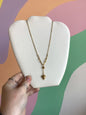 Layered Paperclip Drop Chain Titanium Necklace