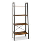4-Tier Bookshelf with Metal Frame and Adjustable Foot Pads