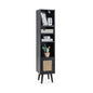 4 Tiers Rattan Storage Cabinet with Slim Design