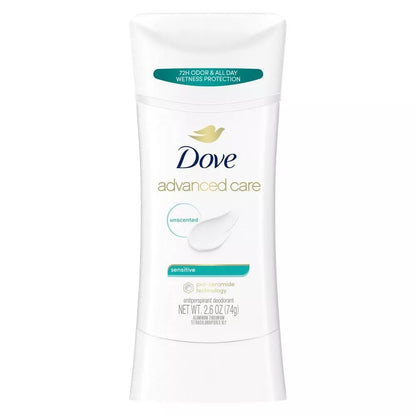 Dove Deodorant 2.6 Ounce Adv Care Anti-Perspirant Sensitive (76ml) (6 Pack)