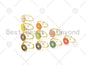 Colorful Enamel Sunflower Adjustable Ring, Sku#X262
