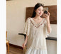 Womens Fashion Embroidered Hollow Lace Short-Sleeve Shirt