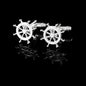 Simple Trendy Men's Rudder Cufflinks Tie Clip