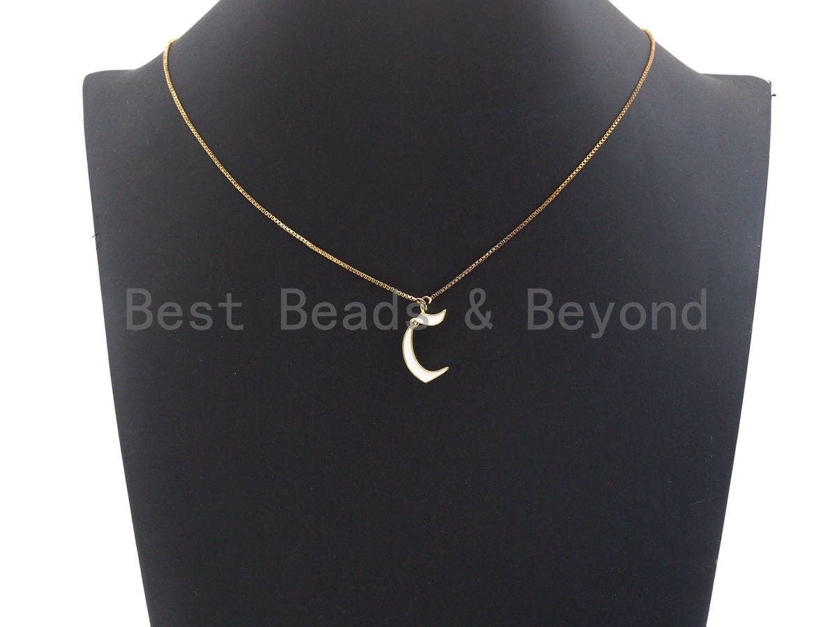 Enamel pave alphabet letter, Alphabet Charms, Initial Alphabet Letters, Custom Naming Pendants, Initial Letter c Pendant, 14x23mm,sku#B123
