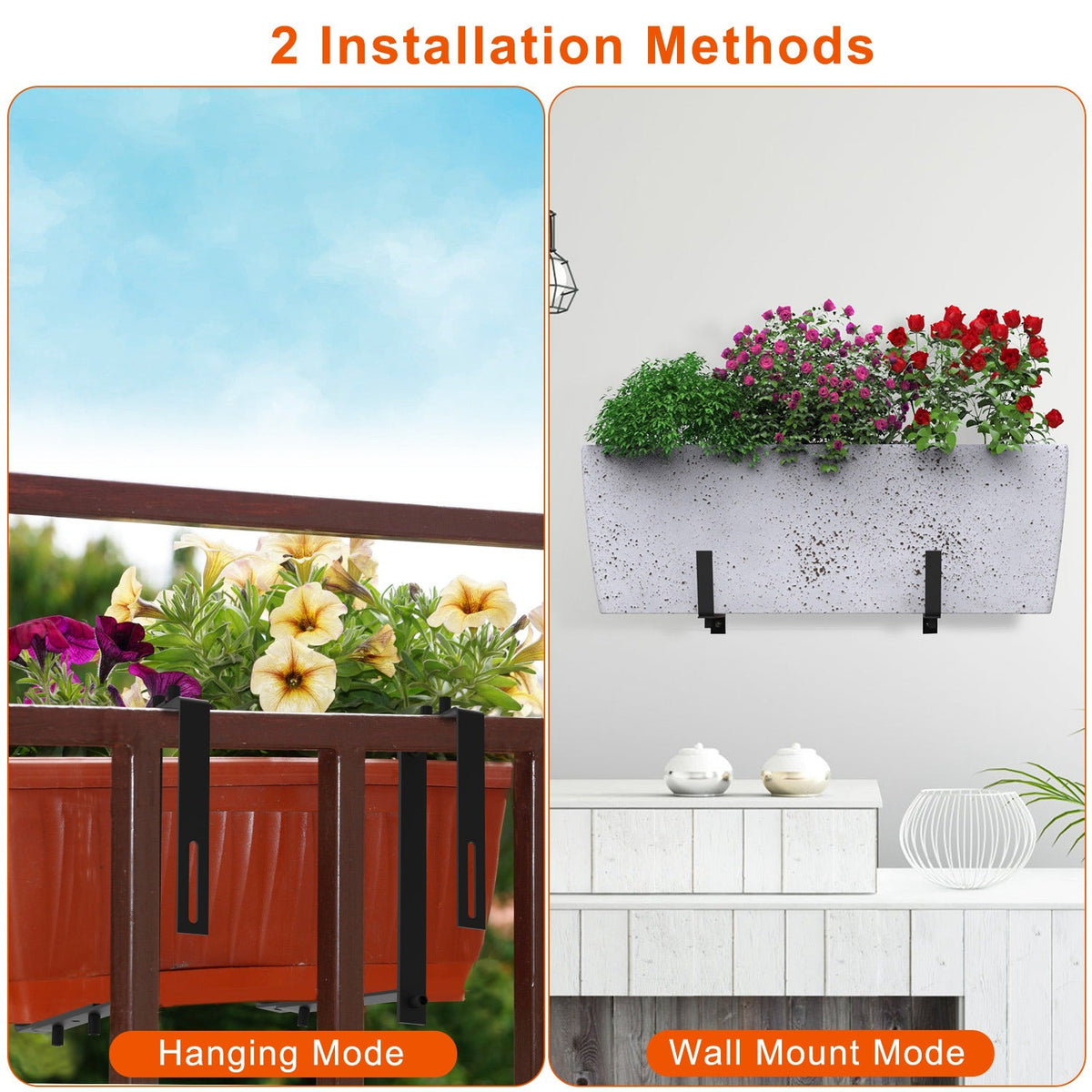 Adjustable Planter Box Brackets for Windowsills