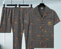 Pure Cotton Three-Piece Pajama Set For Men