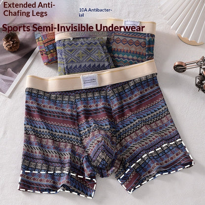 10A Mens Breathable Antibacterial, Trendy Cotton Underwear For Sports