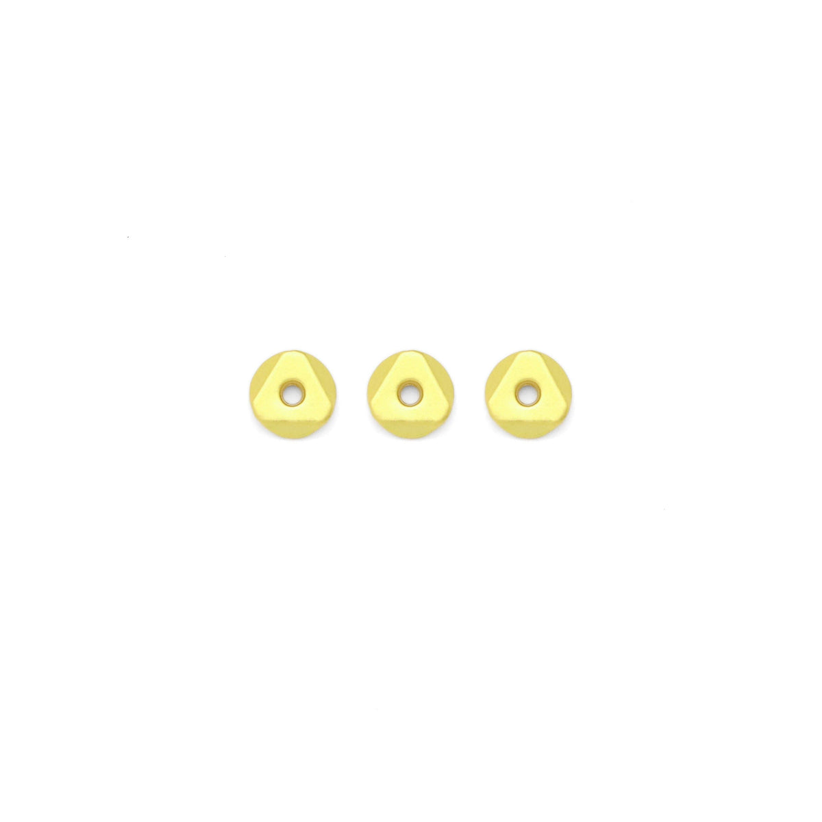 Matte Brushed Gold Flat Geometry Shape Spacer Beads, Sku#A202