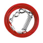 29.5FT Dog Tie Out Cable Long Dog Leash Chew Proof Lead Dog Chain with Durable Spring 360¡ Rotatable Clips PVC Case for Outside Yard Caming