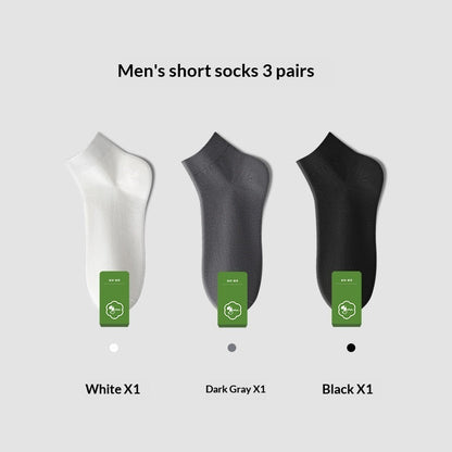 Men's Pure Cotton Odor-Resistant Sweat-Absorbent Mid-Calf Socks For Summer