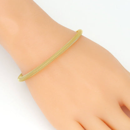 Knitting Patten Gold Adjustable Bracelet, Sku#A437