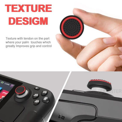 4PCS Silicone Thumbstick Grip Caps | Universal Joystick Covers for PS5, PS4, Xbox, Steam Deck, and Switch Pro Controllers