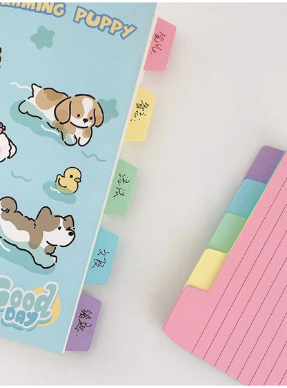 50 Pcs Index Label Papers with Tabs - 5 Colors