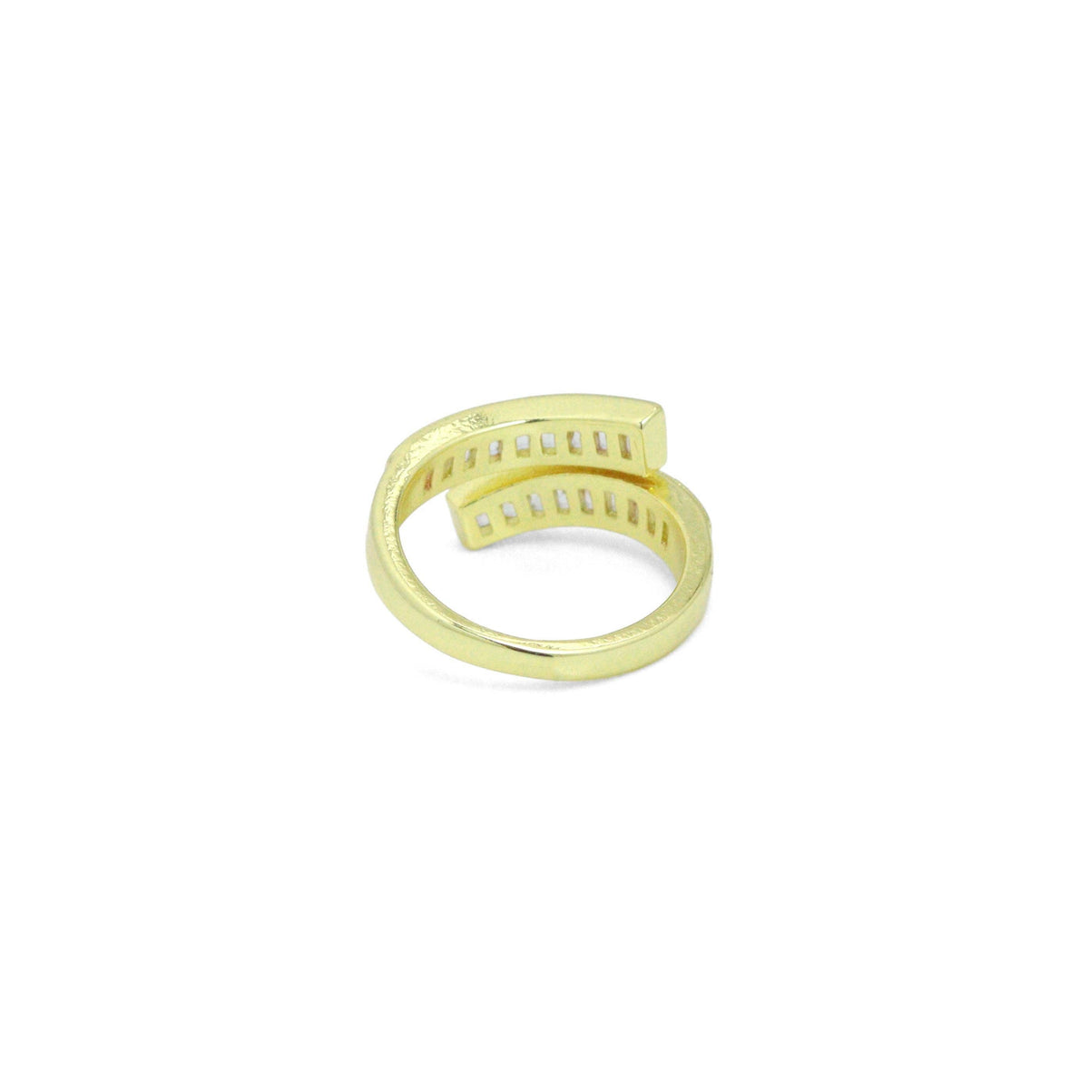 Baguette CZ Wrap Adjustable Ring, Sku#LD687