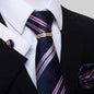 Multi Colored Striped Floral Mens Tie