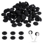 LLMSIX 100PCS Foam Earphone Earbud Soft Earphone Ear Buds Tips Earbud Noise Isolation Cover Caps Replacement Sponge Covers for Earphone Diameter 18MM (Black)