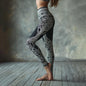 Womens 3D Digital-Print Sports Yoga Pants