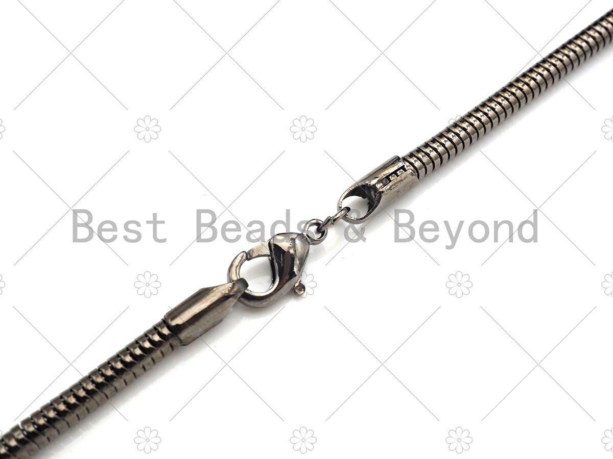 3mm Snake Chain Necklace, 19''/21'', Sku#JD02