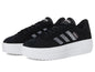 adidas Womens VL Court Bold Sneaker Black/White/Clear Pink 7.5