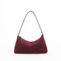 Retro Matte Top-grain Leather Niche Suede Shoulder Bag